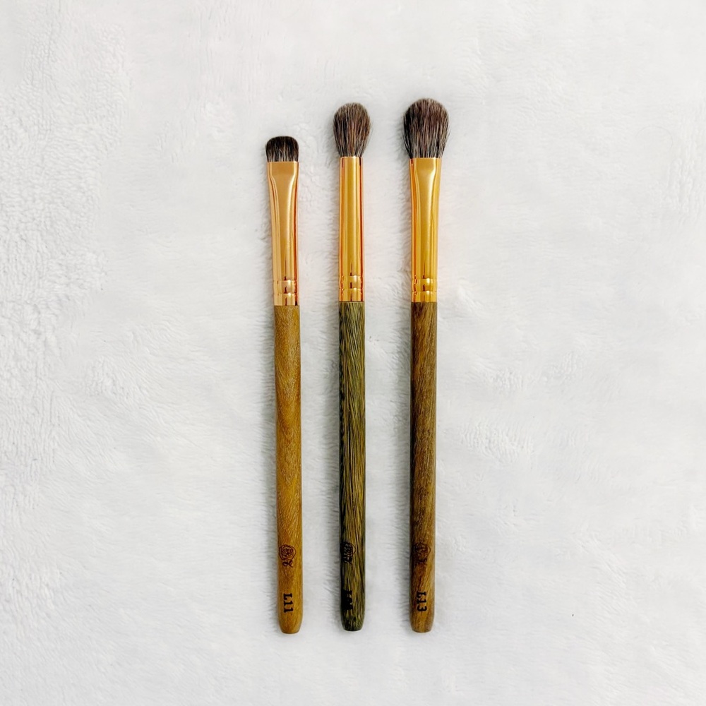 Chinese Fude Soft Weasel Goat Hair Medium Shader Eyeshadow Makeup Brush Set